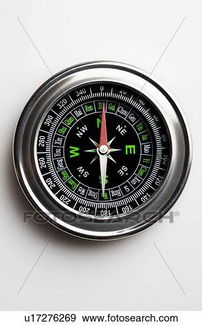 Stock Photo - Compass with needle showing north.. Fotosearch