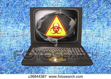 Stock Photo - Computer virus, illustration. Fotosearch
