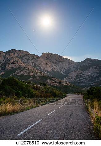 Country road on bright night, Calvi, Corse, France View Large Photo Image Stock Image - Country road on bright night, Calvi, Corse, France. Fotosearch
