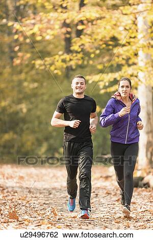 Couple jogging View Large Photo Image Stock Image - Couple jogging. Fotosearch
