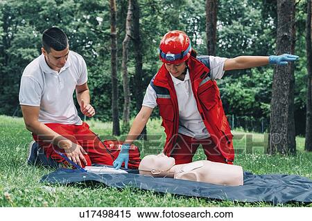 CPR training on dummy View Large Photo Image Stock Photography - CPR training on dummy. Fotosearch