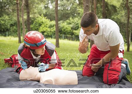 CPR training on dummy View Large Photo Image Stock Photography - CPR training on dummy. Fotosearch