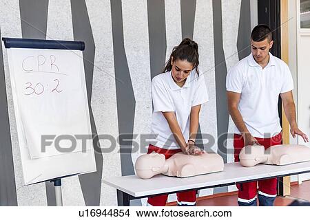 CPR training View Large Photo Image Picture - CPR training. Fotosearch