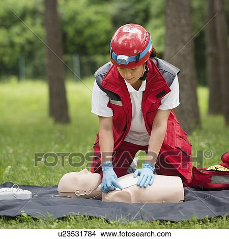Picture - CPR training. Fotosearch