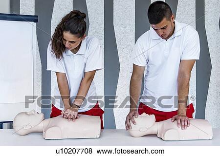 CPR training View Large Photo Image Stock Photo - CPR training. Fotosearch