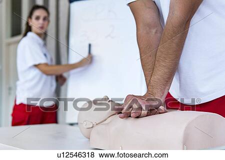 CPR training View Large Photo Image Stock Photo - CPR training. Fotosearch