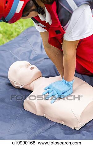 CPR training View Large Photo Image Stock Photo - CPR training. Fotosearch