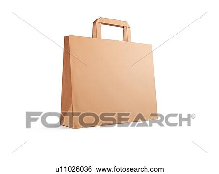 Stock Photograph - Craft paper bag isolated on white background.. Fotosearch