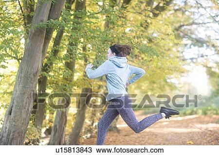 Cross country jogger running in park View Large Photo Image Stock Image - Cross country jogger running in park. Fotosearch