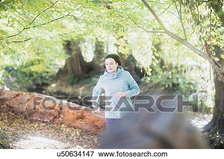 Cross country jogger running in park View Large Photo Image Stock Photo - Cross country jogger running in park. Fotosearch
