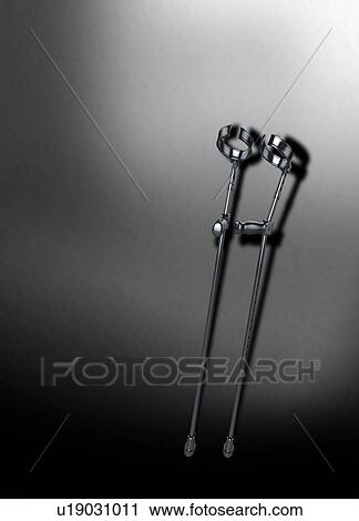 Stock Image - Crutches, illustration.. Fotosearch