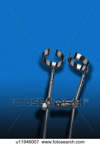 Stock Photo - Crutches, illustration.. Fotosearch