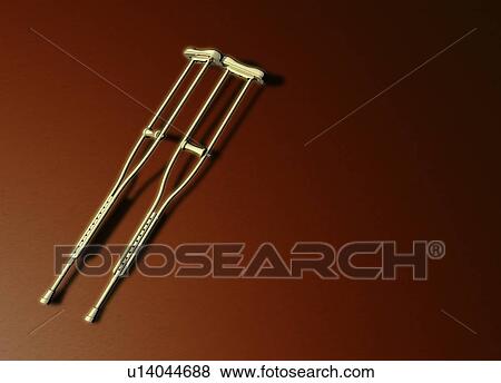 Crutches, illustration. View Large Photo Image Stock Photo - Crutches, illustration.. Fotosearch