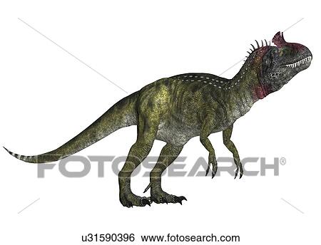 Cryolophosaurus against a white background, illustration. View Large Photo Image Stock Photograph - Cryolophosaurus against a white background, illustration.. Fotosearch