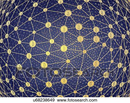 Stock Photo - Cryptocurrency network, conceptual illustration. Fotosearch