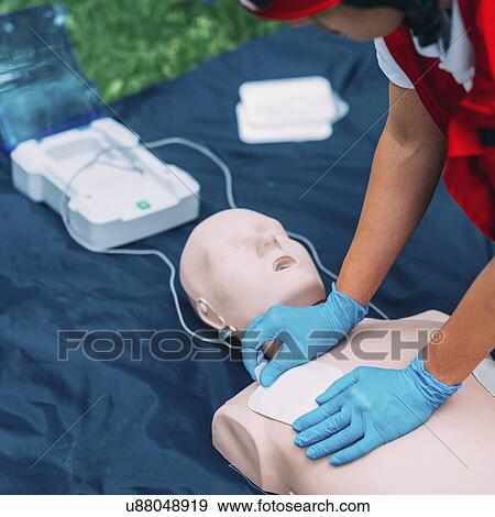 Defibrillator training View Large Photo Image Stock Photo - Defibrillator training. Fotosearch