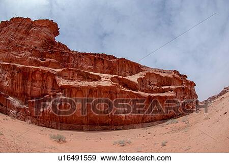 Stock Photo - Desert landscape, Wadi Rum, Jordan. Fotosearch