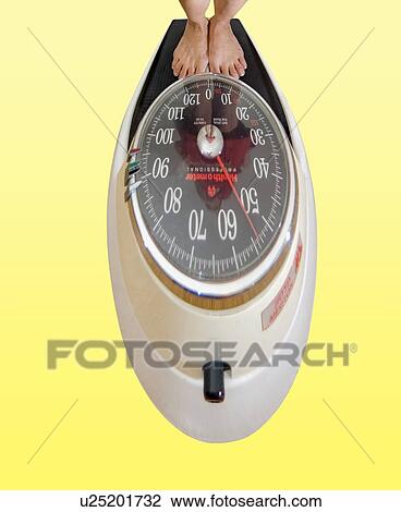 Stock Image - Distorted floor scale. Fotosearch