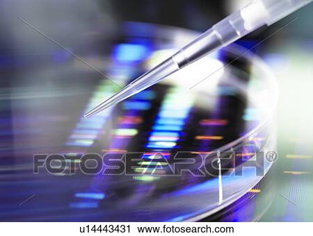 Stock Image - DNA Research. Fotosearch