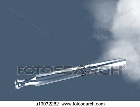 Stock Image - E-cigarette, illustration. Fotosearch