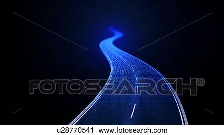 Stock Image - Empty road, illustration. Fotosearch