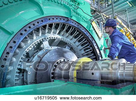 Engineer inspecting generator in nuclear power station during outage View Large Photo Image Stock Photography - Engineer inspecting generator in nuclear power station during outage. Fotosearch