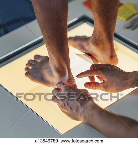 Foot pressure scan View Large Photo Image Stock Photo - Foot pressure scan. Fotosearch