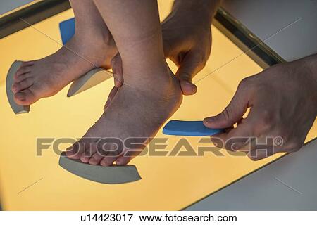 Foot pressure scan View Large Photo Image Stock Photo - Foot pressure scan. Fotosearch