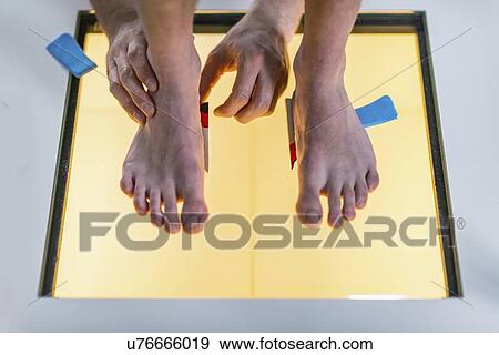 Foot pressure scan View Large Photo Image Stock Photo - Foot pressure scan. Fotosearch