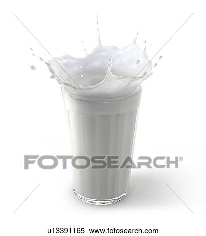 Glass full of fresh milk with splash. Isolated on white background. Bird eye view. View Large Photo Image Stock Photography - Glass full of fresh milk with splash. Isolated on white background. Bird eye view.. Fotosearch