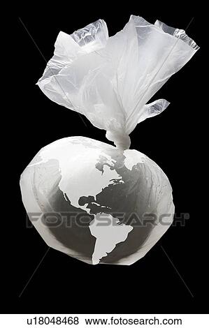Global plastic waste pollution View Large Photo Image Stock Photo - Global plastic waste pollution. Fotosearch