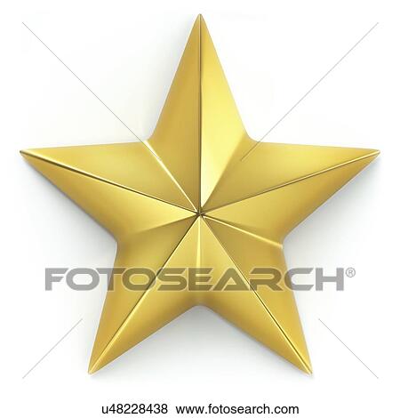 Gold star, illustration View Large Photo Image Stock Photo - Gold star, illustration. Fotosearch