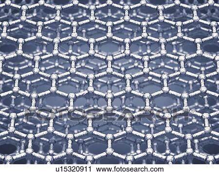 Stock Image - Graphene sheets, illustration. Fotosearch