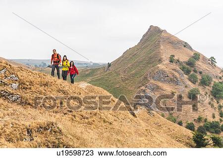 Hikers, Chrome Hill, Peak District, Derbyshire View Large Photo Image Stock Image - Hikers, Chrome Hill, Peak District, Derbyshire. Fotosearch