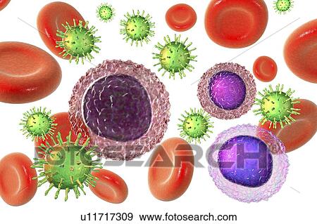 Stock Photo - HIV infection, illustration. Fotosearch