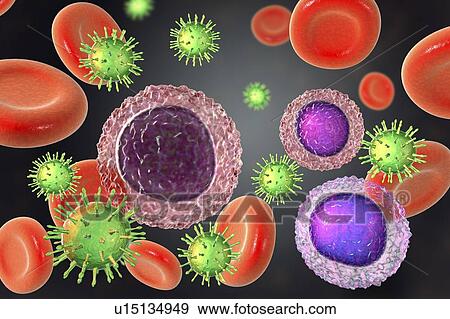 Stock Photo - HIV infection, illustration. Fotosearch