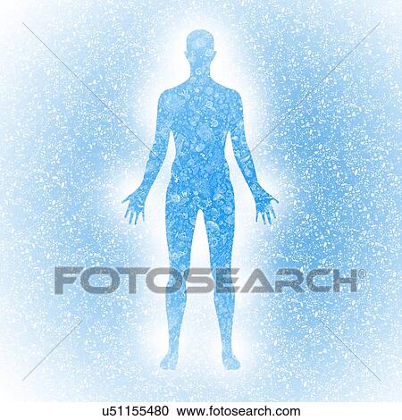 Stock Image - Human body biomes, illustration. Fotosearch