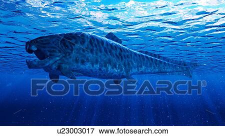 Stock Photo - Illustration of a dunkleosteos. Fotosearch