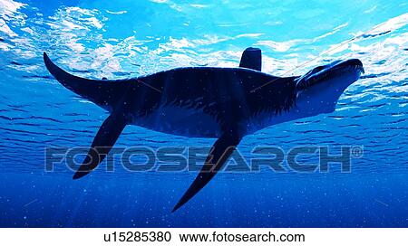 Stock Image - Illustration of a Liopleurodon. Fotosearch
