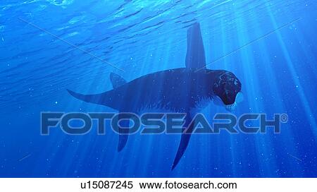 Stock Photography - Illustration of a Liopleurodon. Fotosearch