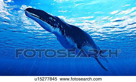 Stock Photography - Illustration of a Liopleurodon. Fotosearch