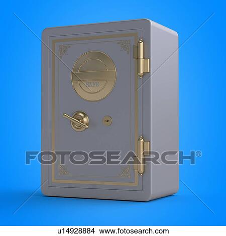 Picture - Illustration of a safe. Fotosearch