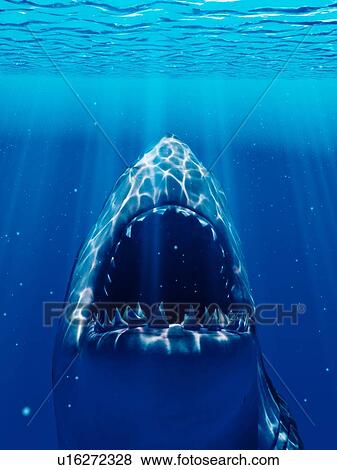 Stock Photo - Illustration of a shark. Fotosearch