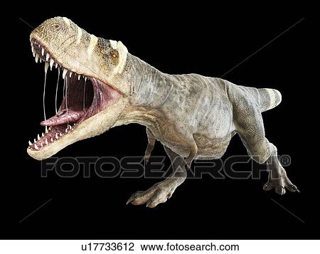 Stock Image - Illustration of a T-rex. Fotosearch