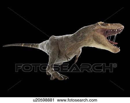 Stock Image - Illustration of a T-rex. Fotosearch