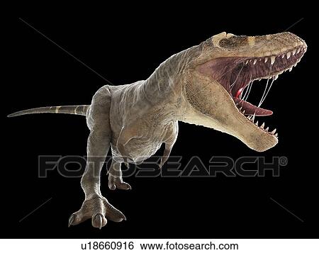 Stock Photograph - Illustration of a T-rex. Fotosearch
