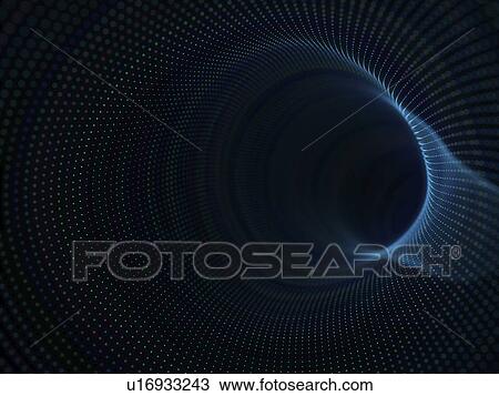 Stock Image - Illustration of an abstract plexus tunnel. Fotosearch