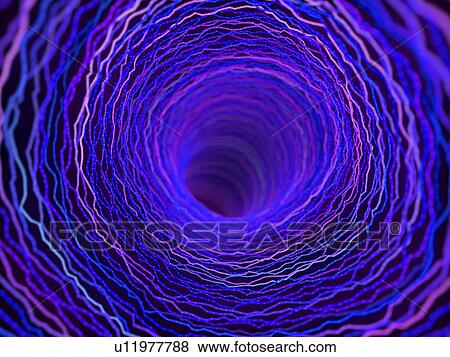 Stock Photo - Illustration of an abstract plexus tunnel. Fotosearch