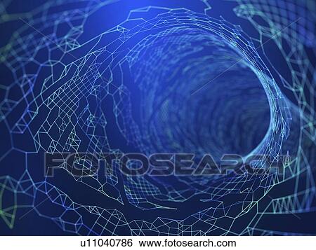 Illustration of an abstract plexus tunnel View Large Photo Image Stock Photograph - Illustration of an abstract plexus tunnel. Fotosearch
