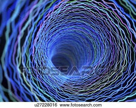 Stock Photograph - Illustration of an abstract plexus tunnel. Fotosearch